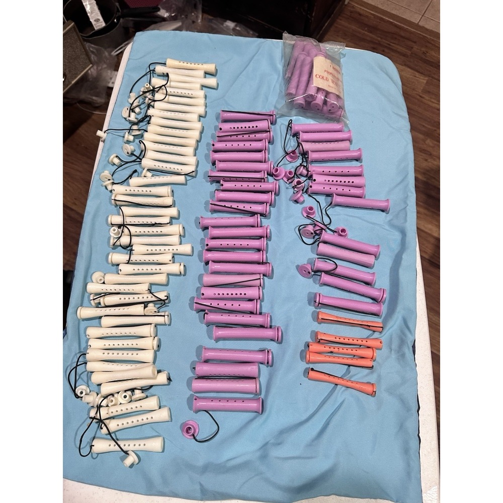 90 VintageAssorted Perm Rods For Natural Hair Cold Wave Rod Non-Slip Hair Roll